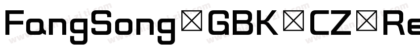FangSong_GBK_CZ Regular字体转换